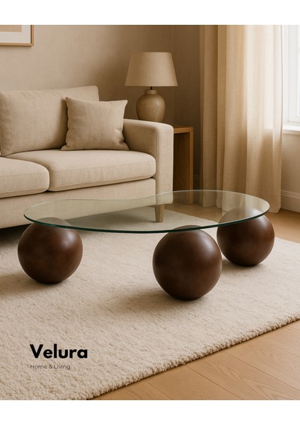 Modern Orta Sehpa & Cam Sehpa & Küre Sehpa & Top Sehpa - Koyu Ceviz fiyatları