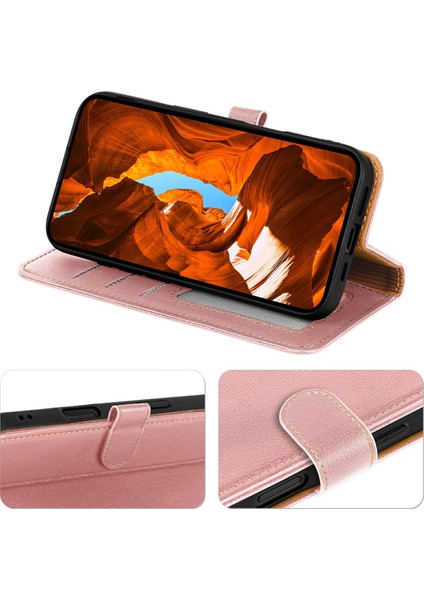 Xiaomi Redmi Note 14 Pro 5g Rfıd Engelleme Cüzdan Litchi Doku Deri Telefon Kılıfı (Yurt Dışından) modelleri