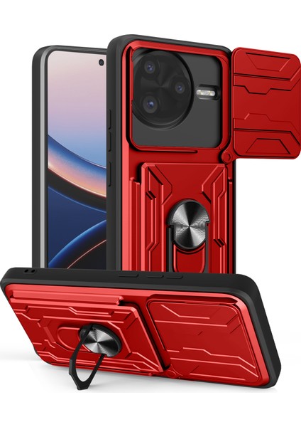 Xiaomi Poco F7 Ultra 5g Pc + Tpu Kickstand Telefon Arka Kılıfı ve Kamera Kaydırıcısı (Yurt Dışından)