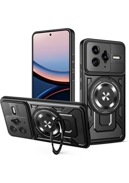 Xiaomi Poco F7 Ultra 5g Manyetik Kılıf Döner Ayaklı Tpu + Pc Telefon Kılıfı (Yurt Dışından)