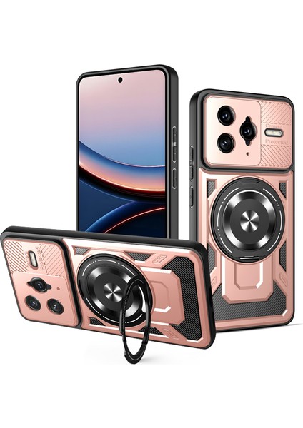 Xiaomi Poco F7 Ultra 5g Manyetik Kılıf Döner Ayaklı Tpu + Pc Telefon Kılıfı (Yurt Dışından)