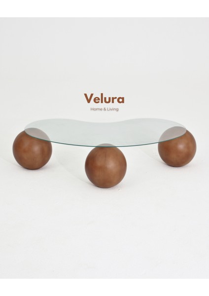 Modern Orta Sehpa & Cam Sehpa & Küre Sehpa & Top Sehpa - Ceviz fırsatları