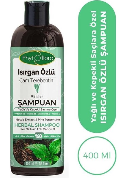 Isırgan Özlü Çam Terebentin Özlü Bitkisel Şampuan