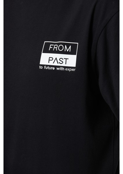%100 Pamuk Erkek Relax Fit Rahat Kalıp Bisiklet Yaka Basic Düz Kısa Kollu Baskılı Tişört TNT-020