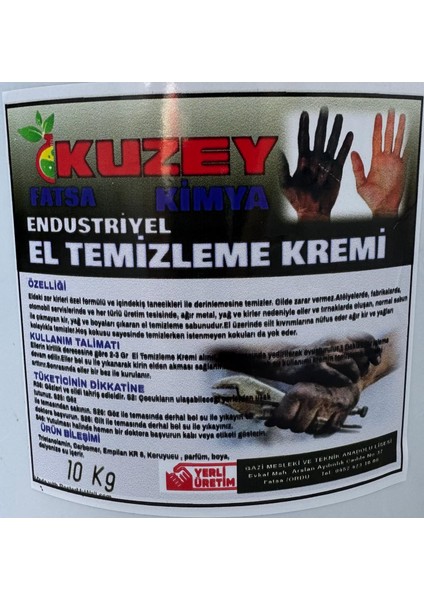 Endüstriyel El Temizleme Kremi - 10KG fırsatları