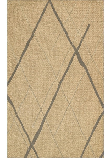 Bronx Brn 05 Natural Grey Hasır Görünümlü Kaymaz Tabanlı Dekoratif Kilim