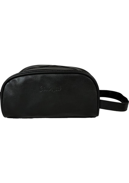 Suni Deri El Çantası Siyah