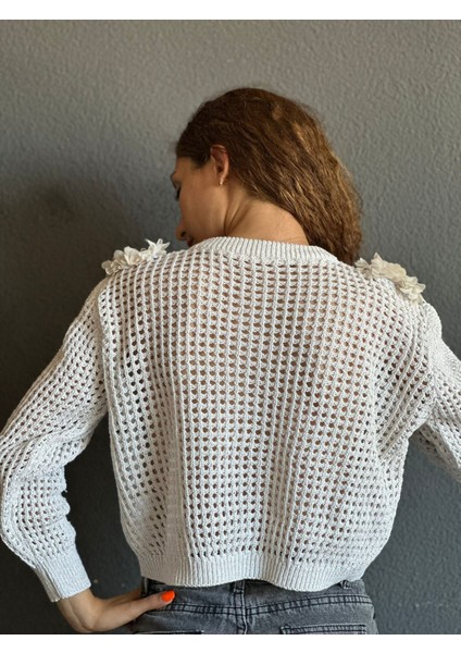 Simli File Apoletli Kadın Hırka Standart fiyatları