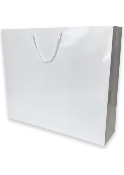 10 Adet Beyaz Karton İpli Çanta (45X37X12)
