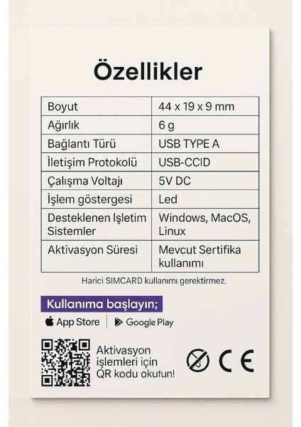 Arkimza Elektronik Imza Token, 3 Yıllık E-Imza