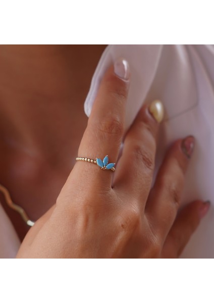 Top Top Firuze Lotus Yüzük modelleri