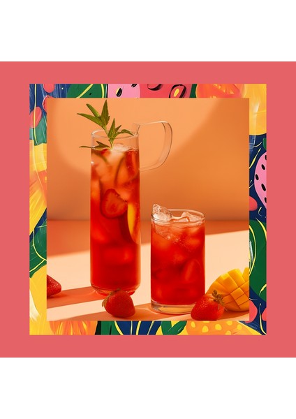 Mango & Strawberry Ice Tea Pack 5 x 20 gr