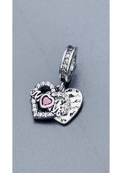 Charm, Zirkon Taşlı, Kararmayan Çelik, Anne Yazan (BİLEKLİK DAHİL DEĞİLDİR!!), Gümüş Renk, Model6 modelleri