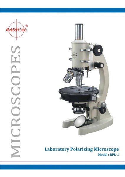 Radical Rpl-1 Polarize Laboratuvar & Öğrenci Monoküler Araştırma Mikroskobu Deneysel Mikroskop