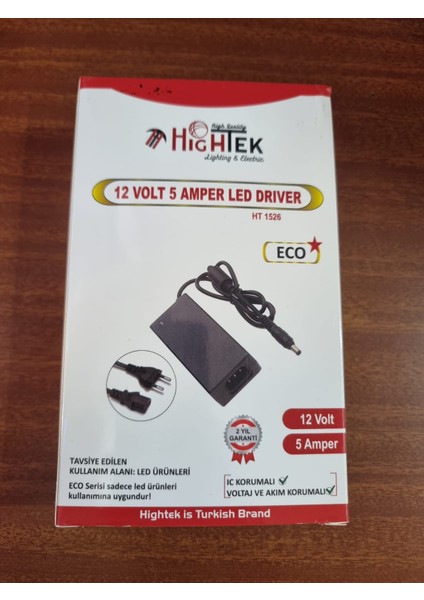 12V 5A 60 Watt- Adaptör – LED Aydınlatmalar Için Güçlü ve Güvenli Enerji
