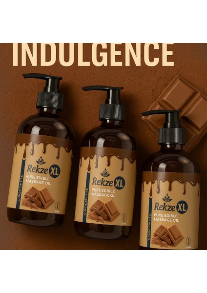 3’lü Masaj Yağı Seti – 250 ml X 3 Çikolata Aromalı Büyük Boy Vücut Bakım Yağı
