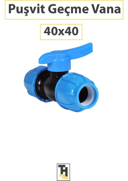 40X40 Puşvit Geçme Plastik Vana – Pratik Bağlantı, Sızdırmaz Yapı