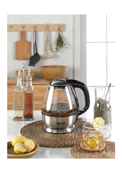 BR711 Inox Su Isıtıcı Cam Kettle modelleri