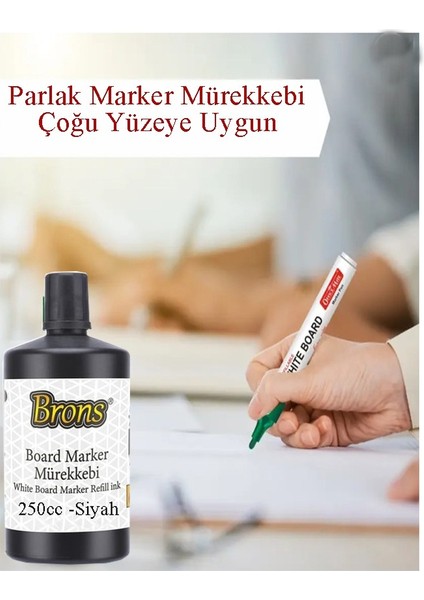 Mavi Siyah Kırmızı Yeşil Yazı Tahta Kalem Mürekkebi 250ML 1 Adet Brons Tahta Kalemi Mürekkebi Kolay Silinebilir 250GR fırsatları