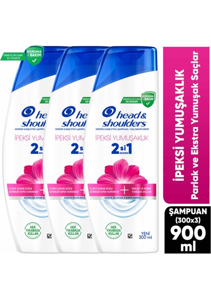Ipeksi Yumuşaklık 2'si 1 Arada Şampuan 300MLX3