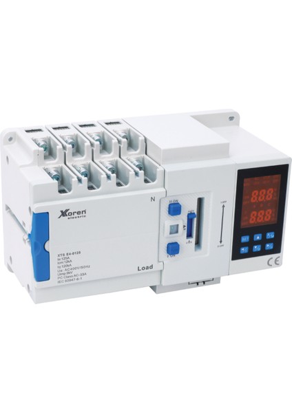 125A 4 Kutup Elektronik Kompakt Minimal Tasarım Otomatik Transfer Şalteri