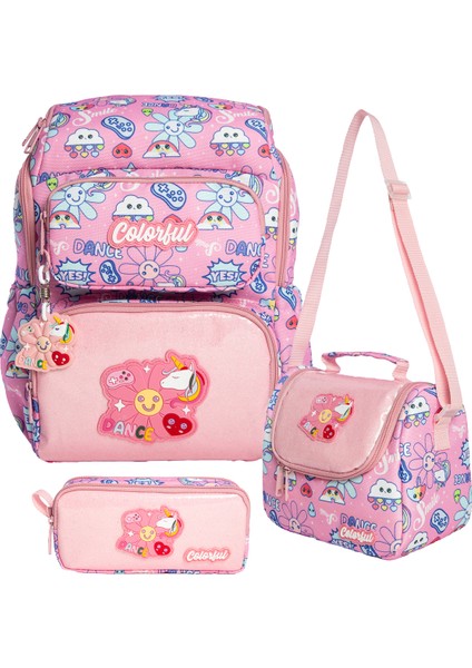 Maxim Dance 3'lü Okul Seti - Ilkokul Çantası & Termal Beslenme & Kalemlik