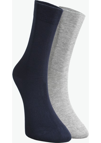 2'li Lacivert, Melanj Füme Viskon Kadın Soket Çorap fiyatları