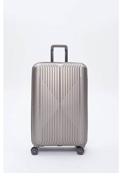 Polipropilen 3'lü Kırılmaz Valiz Seti Gri