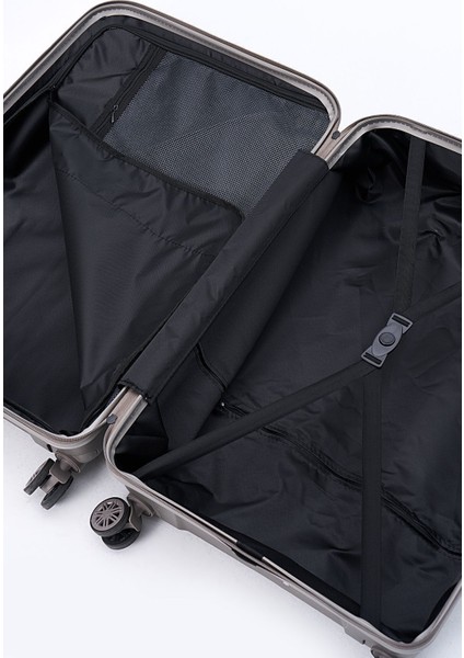 Polipropilen 3'lü Kırılmaz Valiz Seti Gri