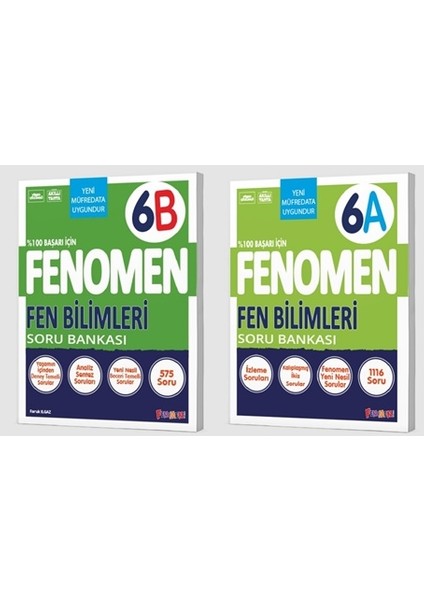 Fenomen Okul 2026 6. Sınıf Fen Bilimleri A + B Soru Bankası Seti 2 Kitap Güncel Müfredat