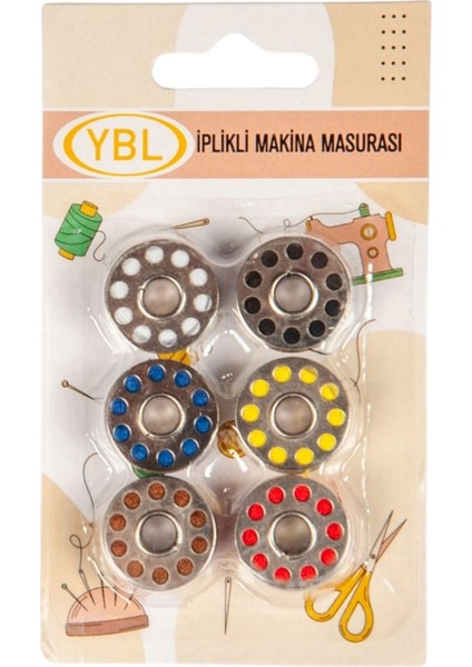 Makine Masurası Iplikli Renkli 6'lı