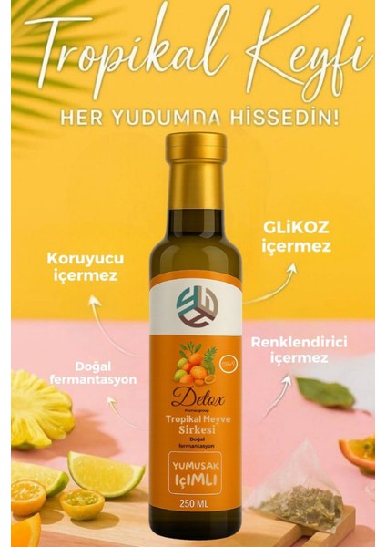 5li Lezzet Doğal Detox Sirkeleri 250 ml X5 Adet