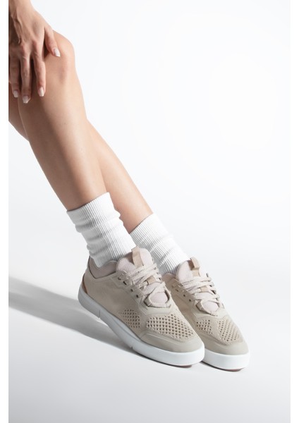 Kadın Sneaker Örgü Triko Koşu Ve Yürüyüş Spor Ayakkabı Norge Bej fiyatları
