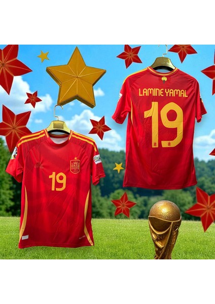 Ispanya Euro 2024 Finali Lamin Yamal Forması - Kırmızı modelleri