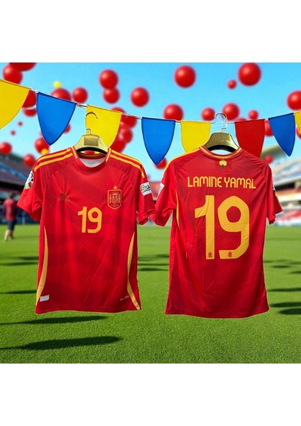 Ispanya Euro 2024 Finali Lamin Yamal Forması - Kırmızı