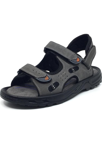 Coppo %100 Nubuk Deri Ortopedik Yazlık Rahat Erkek Ayarlanabilir Sandalet Terlik Yeni Sezon Büyük Numara 40-47