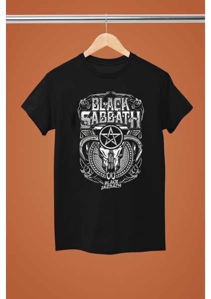 Black Sabbath Baskılı Unısex % 100 Pamuklu Kısa Kollu Regular Kalıp Rock Tshırt