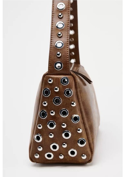 Metal Aplikasyonlu Kadın Omuz Çantası modelleri