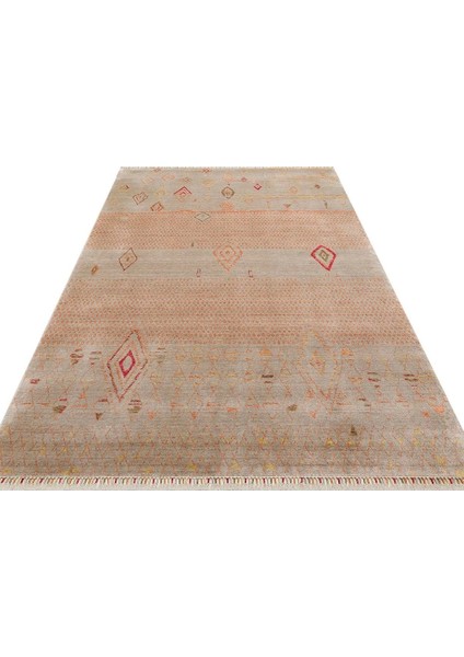 Nepal Zr 15 Yün Viskon Tensel Beige Autumn Otantik Modern Uşak Halısı modelleri
