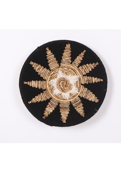 Mylamp Maya 40X9 cm Çap- Doğal Abaka Duvar Tabağı