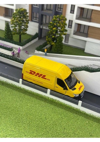 Çek Bırak Diecast Model Araba 10 cm - Mercedes Sprinter Kargo Arabası Dhl Metal Açılabilir Kapılı indirimleri