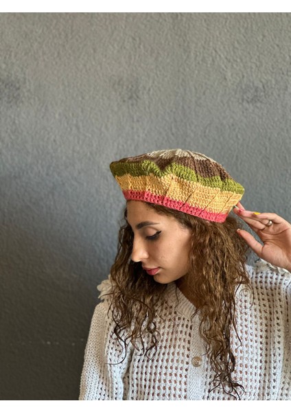 El Örgüsü Fransız Ressam Kadın Bere indirimleri