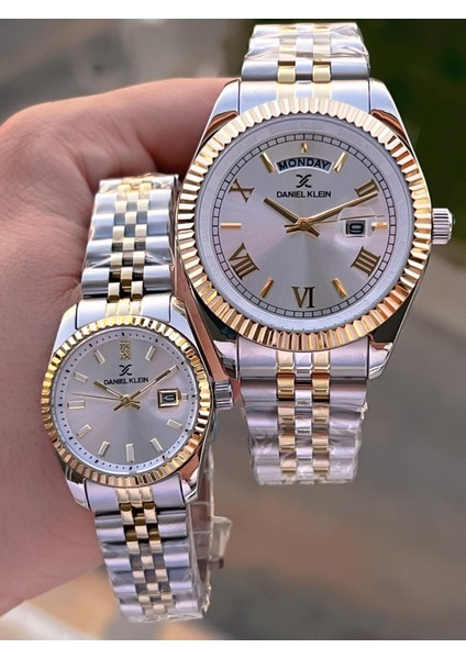 Bay ve Bayan Çelik Kordon Çiftlere Özel 3 Atm Suya Dayanıklı Cift Saati CF.PK.12994.P1 fiyatları