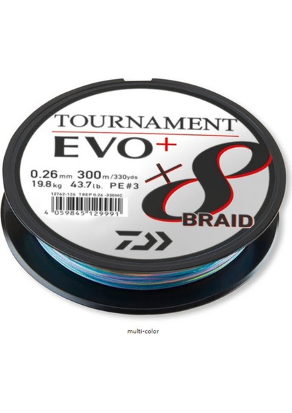 Tournament Evo+ 8b Multicolor 0.16MM Ip Misina (300M) fiyatları