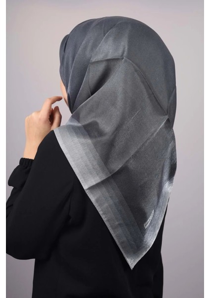 Düz Renk Kenarları Renk Geçişli Abiye Kehribar Eşarp