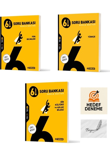 Hız 6.sınıf Fen Bilimleri Türkçe Din Kültürü ve Ahlak Bilgisi Soru Bankası Hedef Deneme