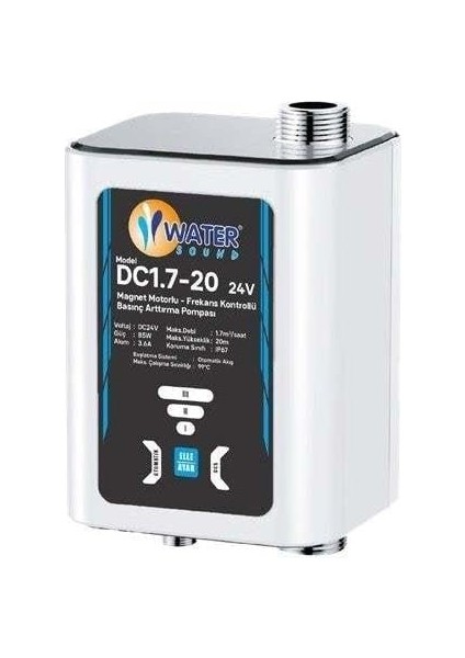 Sessiz Hidrofor Daire Içi Silent Booster 2 Bar 26 Lt/dk Ev Tipi Hidrofor Dc1.7-20