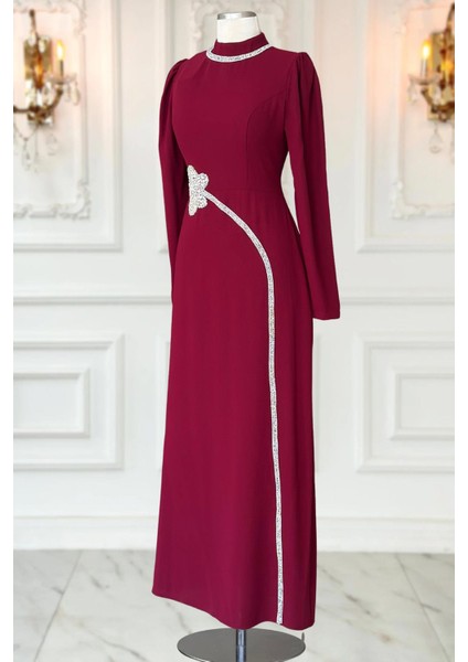 Zühre Tesettür Abiye Bordo fiyatları