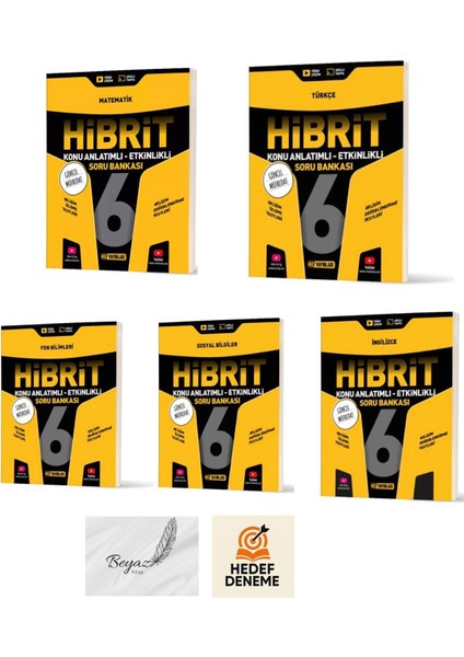 Hız 6.sınıf Hibrit Matematik Türkçe Fen Sosyal Ingilizce Konu Anlatımlı Soru Bankası Hedef Deneme