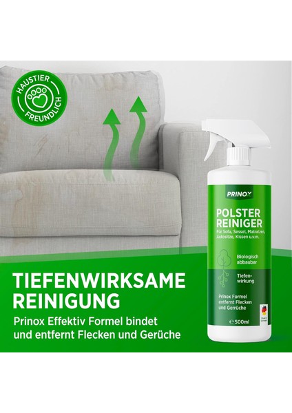 Alman Kalitesi Prınox 500 ml Döşeme Temizleyici + Fırça Leke ve Koku Giderici Konsantre modelleri
